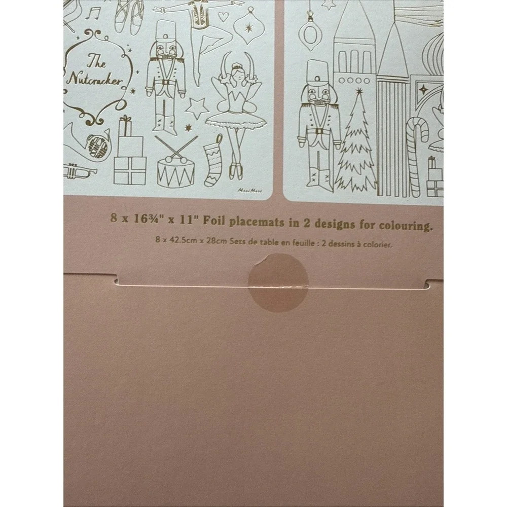 Meri Meri Coloring Foil Placemats 8x16 3/4x11